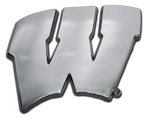 Wisconsin Badgers Premium Solid Metal Chrome Plated Car Auto Emblem