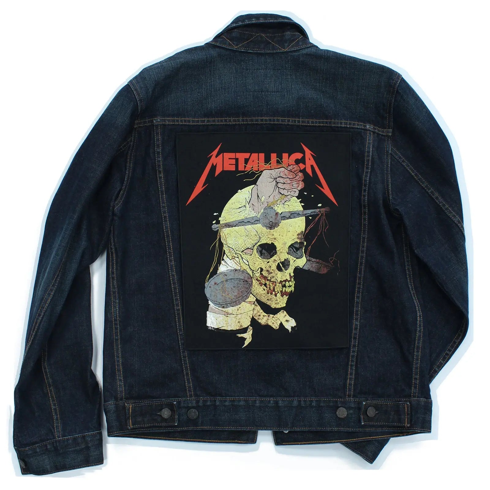 Metallica 'Harvester Of Sorrow' Back Of Jacket Patch Black Woven Sew On Patch