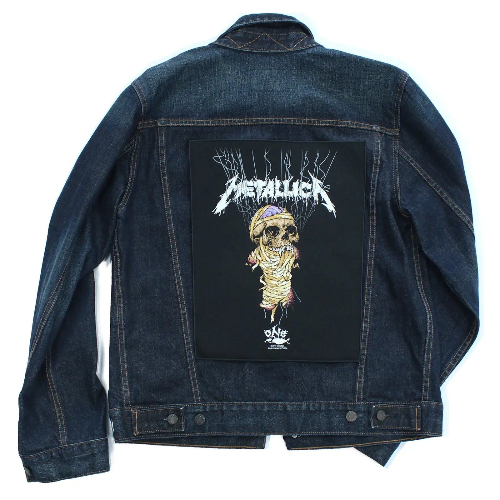 Metallica 'One' Back Of Jacket Patch Black Woven Sew On Patch
