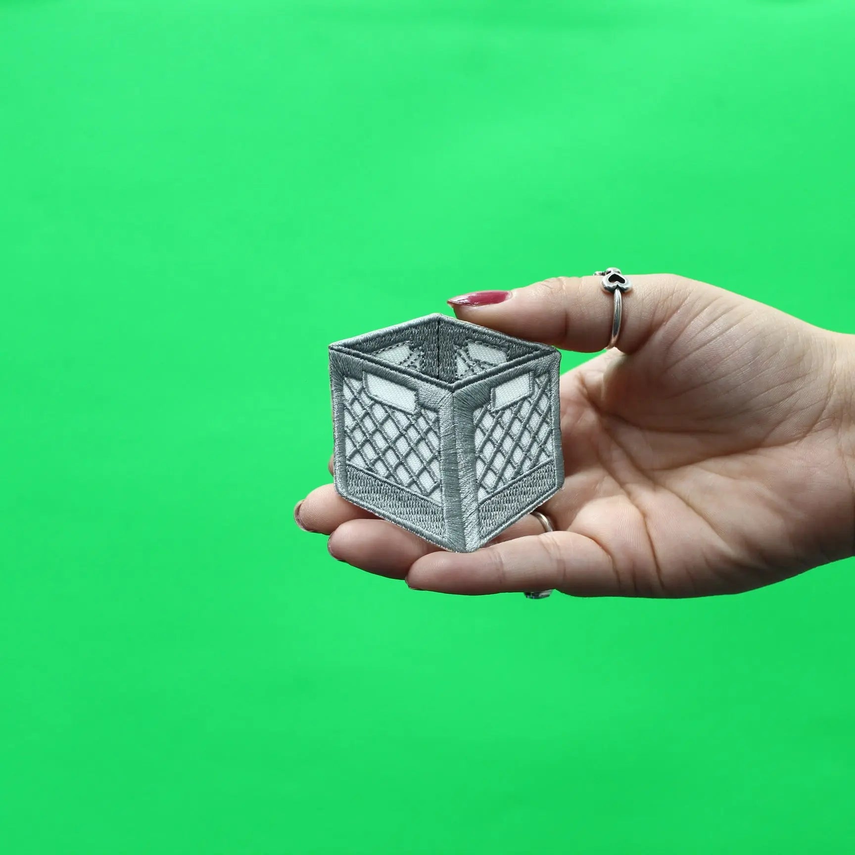 Milk Crate Patch Viral Trend Embroidered Iron