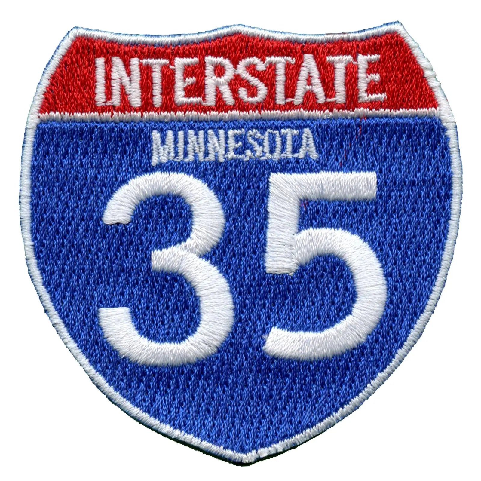 Minnesota Interstate 35 I-35 Sign Embroidered Iron on Patch