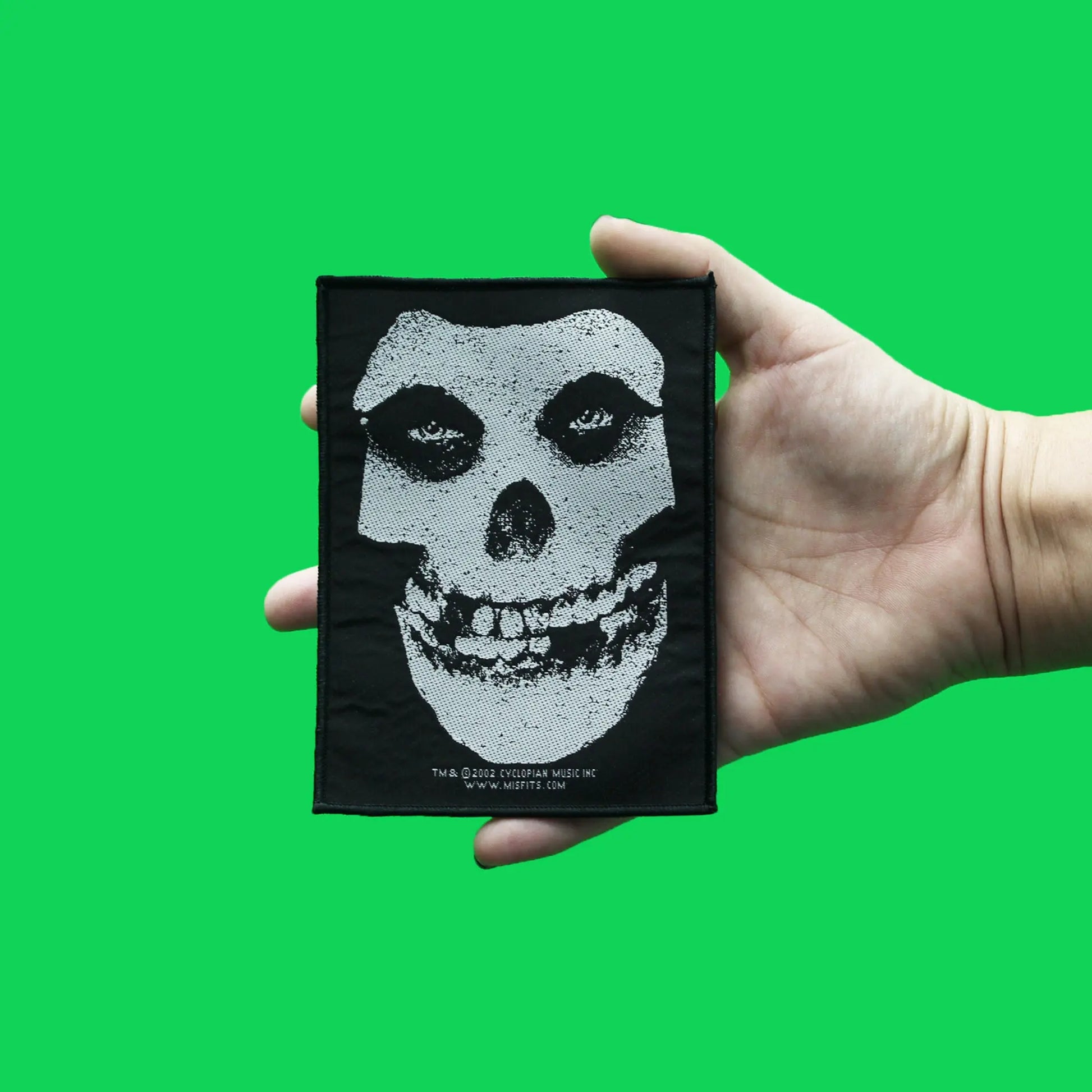 Misfits White Skull Patch Woven Sew On