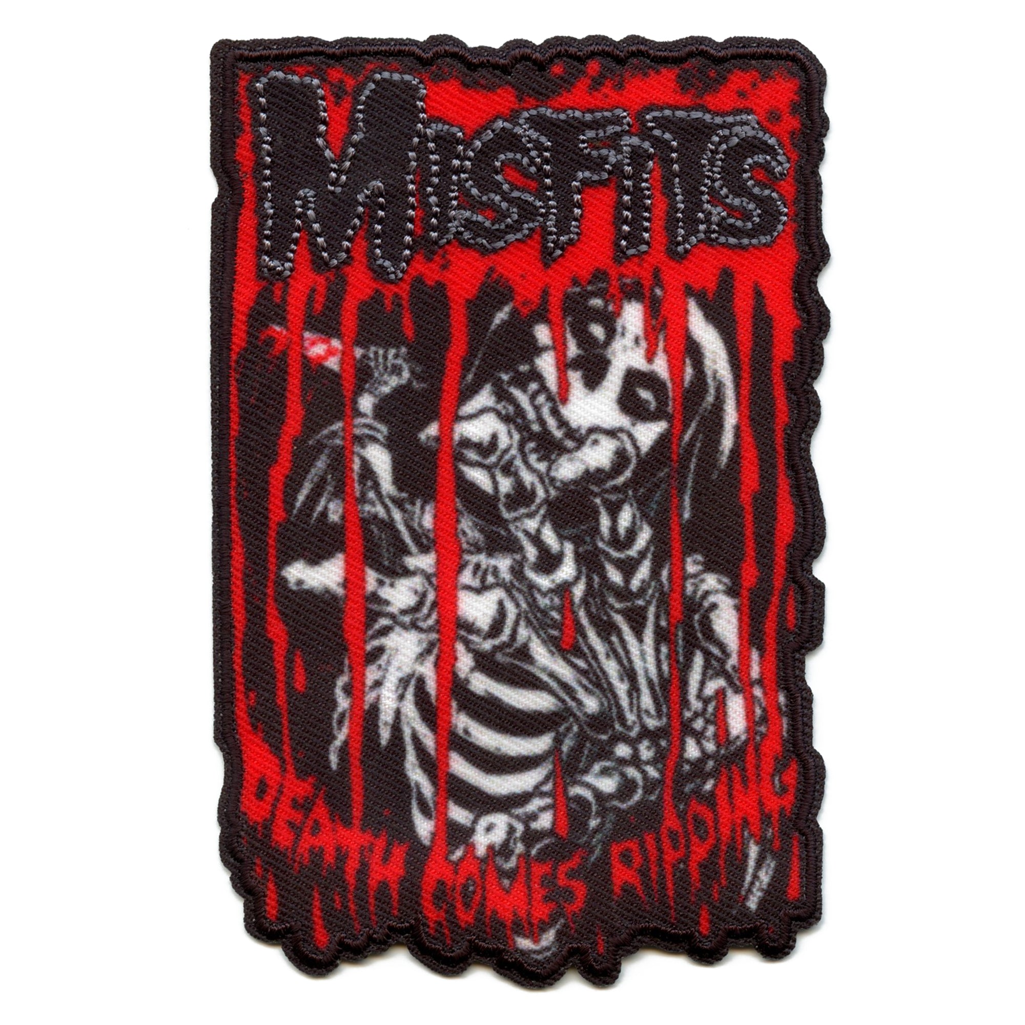 Misfits Patch Death Comes Ripping Embroidered Iron On
