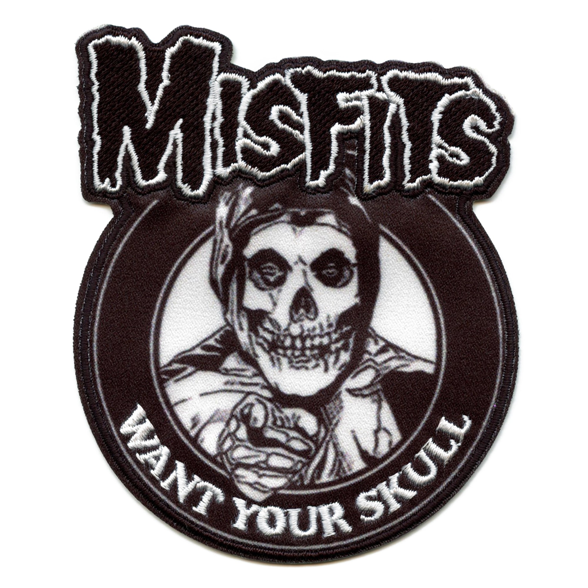 Misfits Patch Want Your Skull Embroidered Iron On
