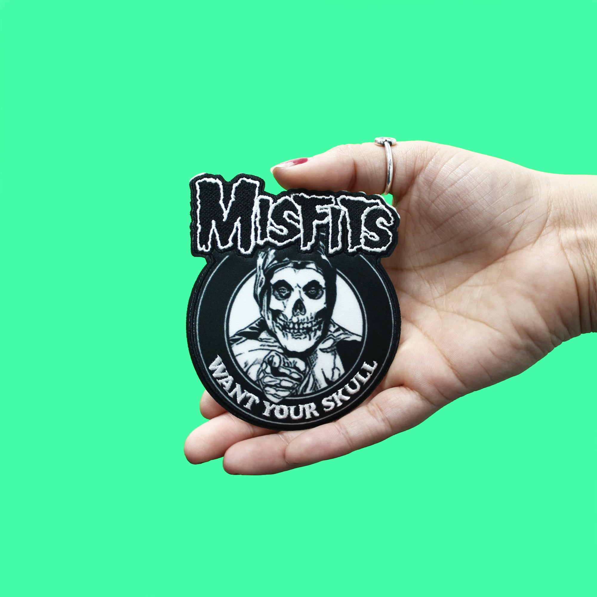 Misfits Patch Want Your Skull Embroidered Iron On