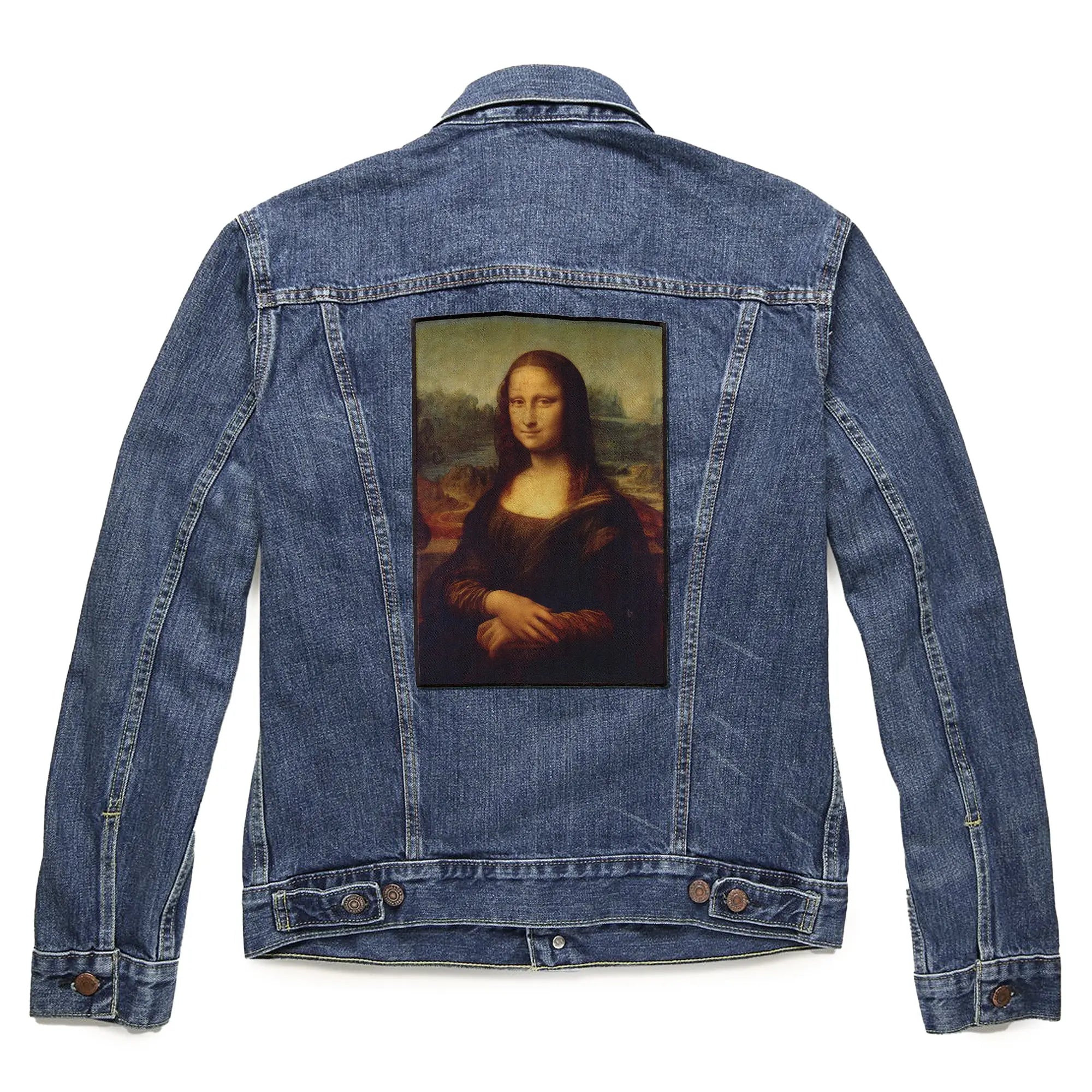 Mona Lisa Patch Leonardo Da Vinci Painting Italian Renaissance Large Iron On