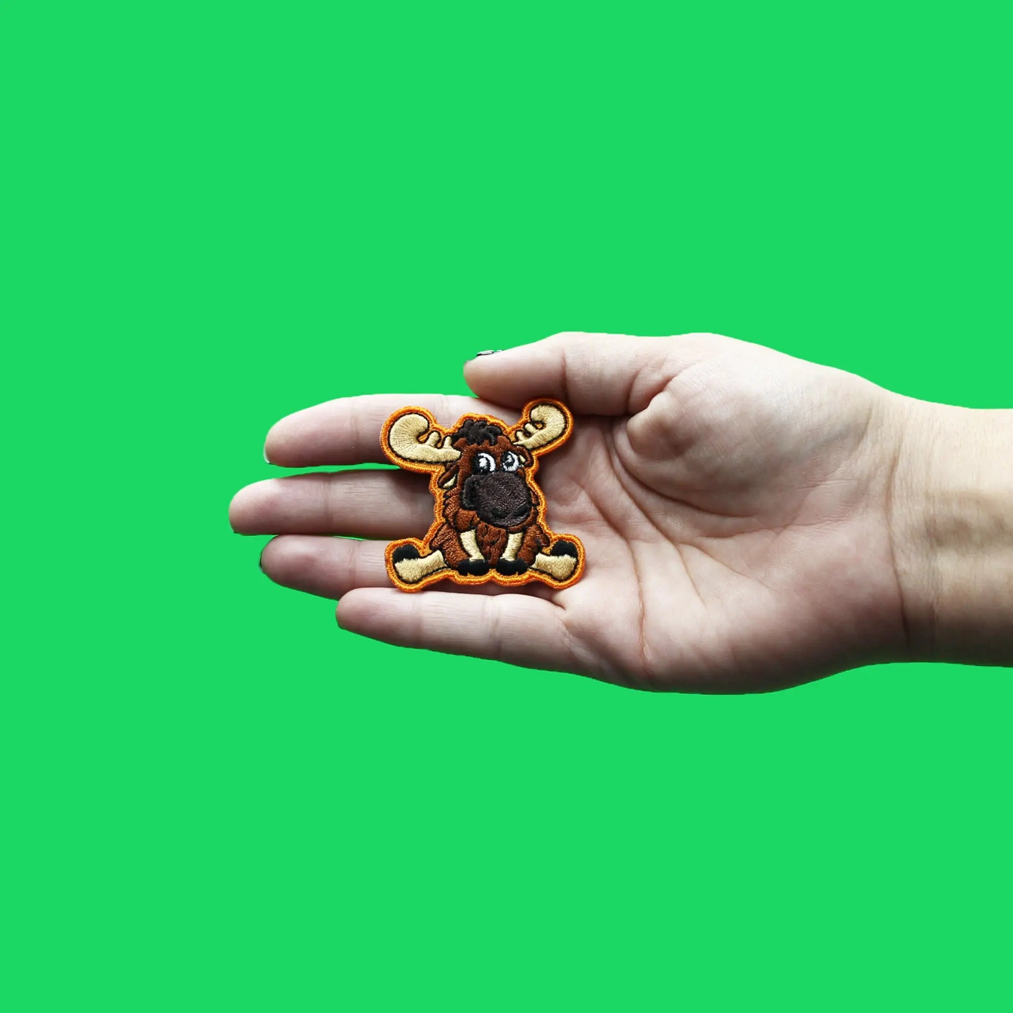 Cute Moose Patch Nature Friend Embroidered Iron On