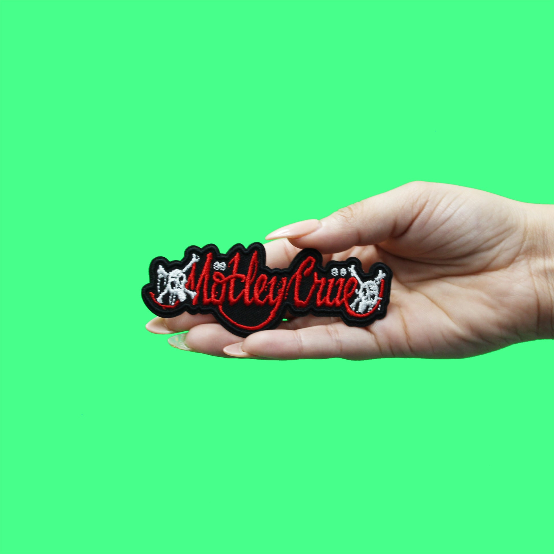 Official Motley Crue Patch Red Feelgood Logo Embroidered Iron On