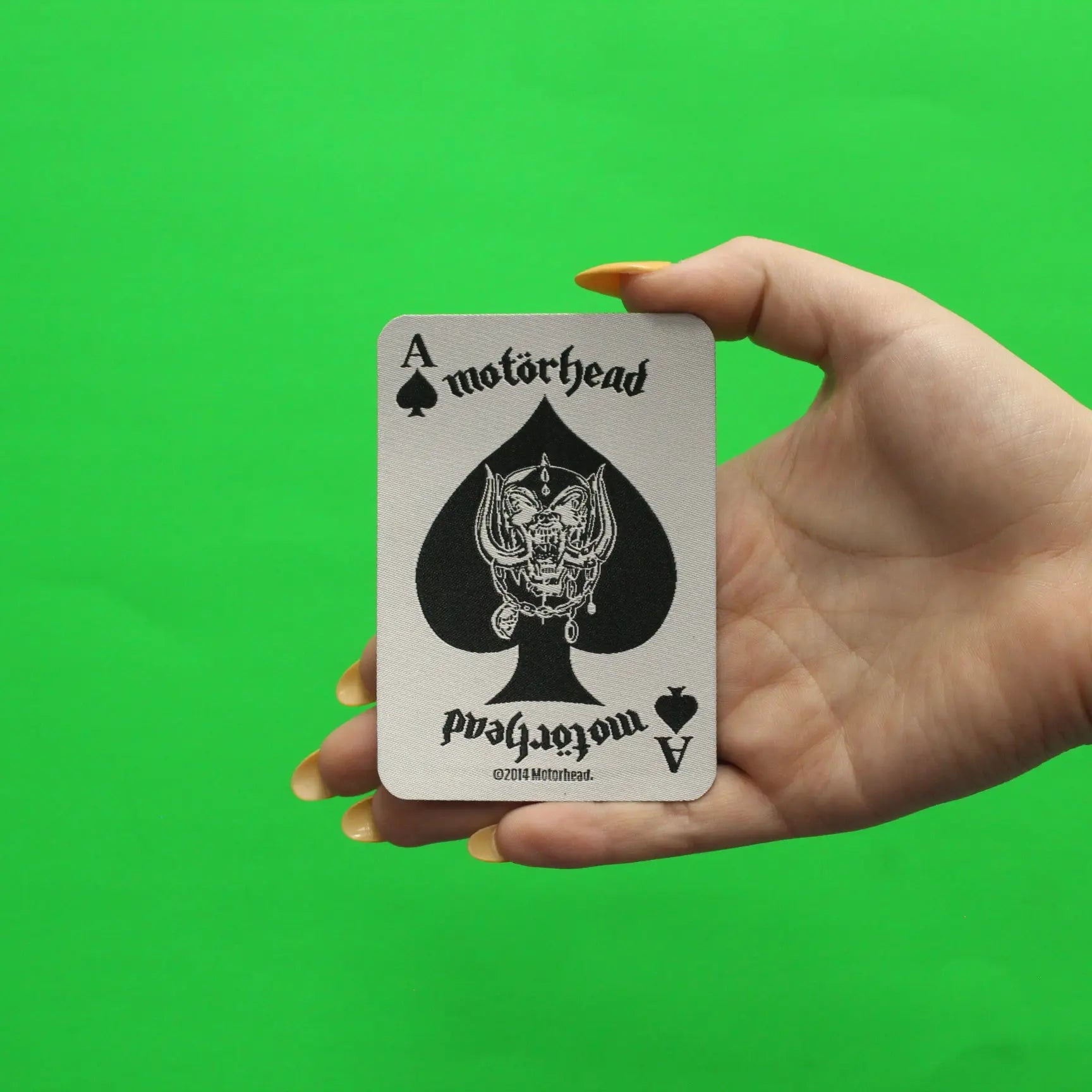 2014 Motorhead Ace Of Spades Playing Card Woven Sew On Patch