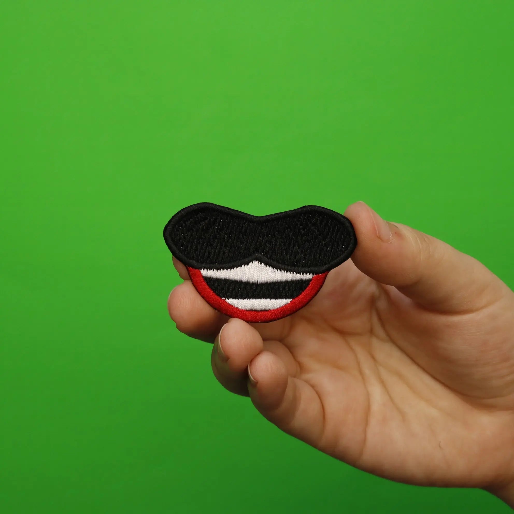 Mouth And Mustache Embroidered Iron On Patch 1 of 8 Pieces