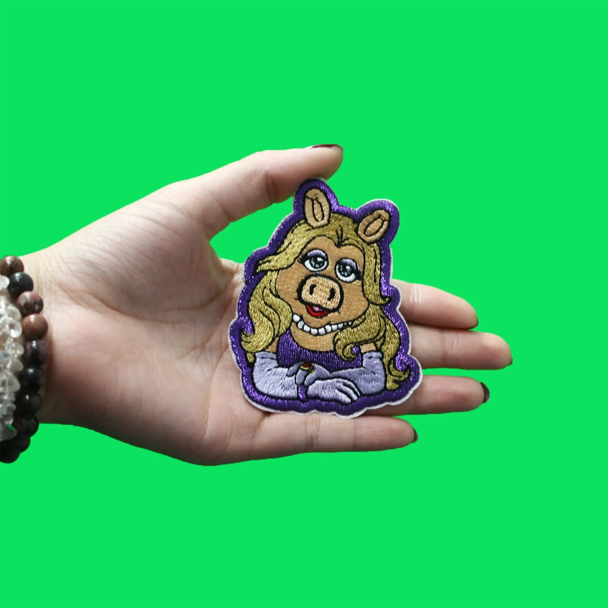 Muppets Miss Piggy Portrait Patch Kids Puppet Disney Embroidered Iron On