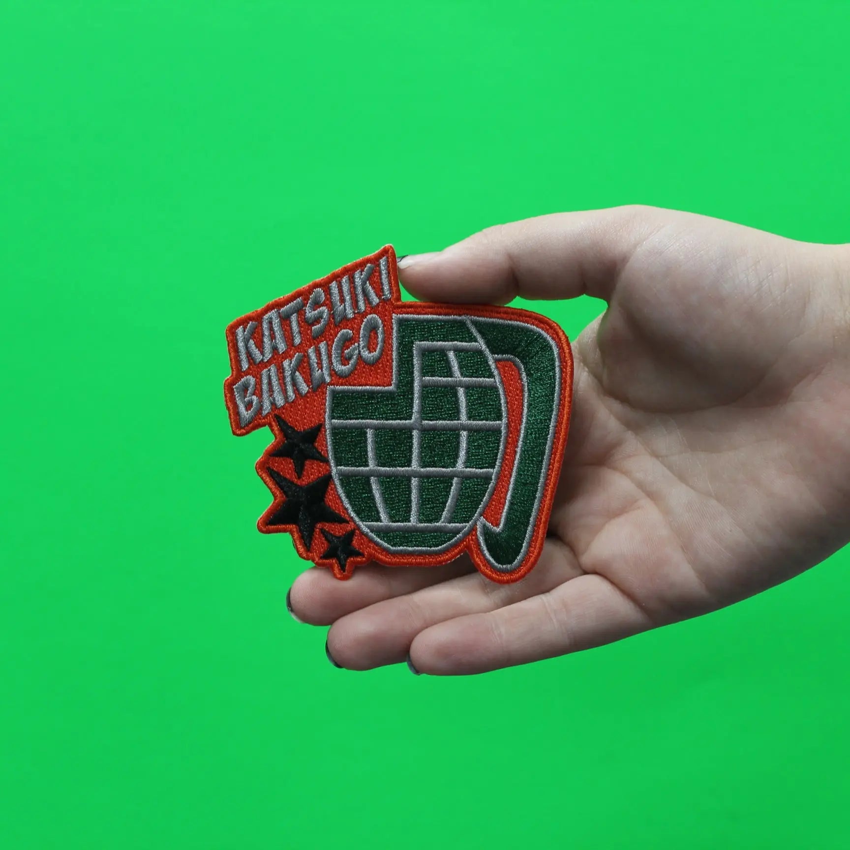 My Hero Academia Katsuki Bakugo Grenade Anime Embroidered Iron On Patch
