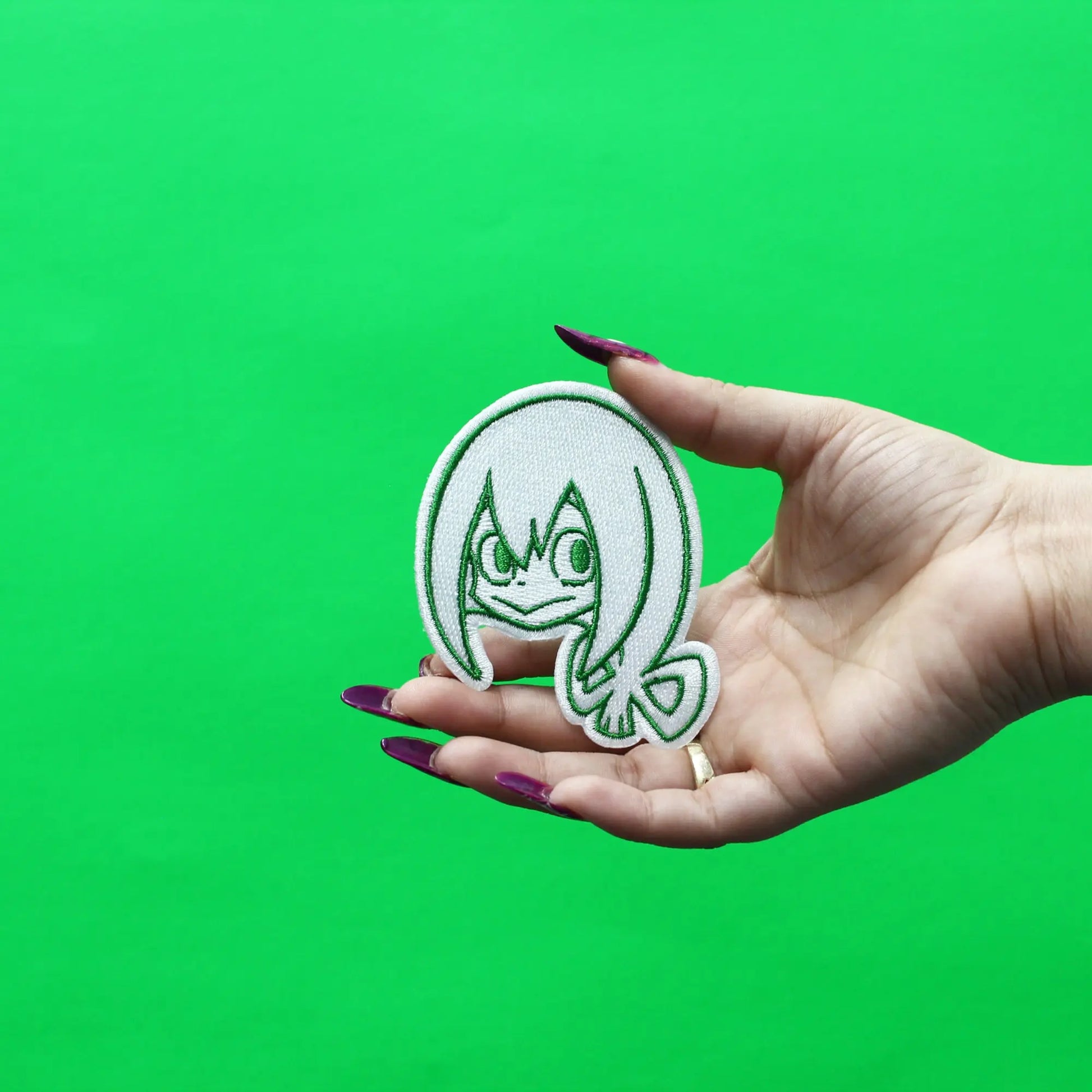 My Hero Academia Tsuyu Asui Patch Green Headshot Embroidered Iron On