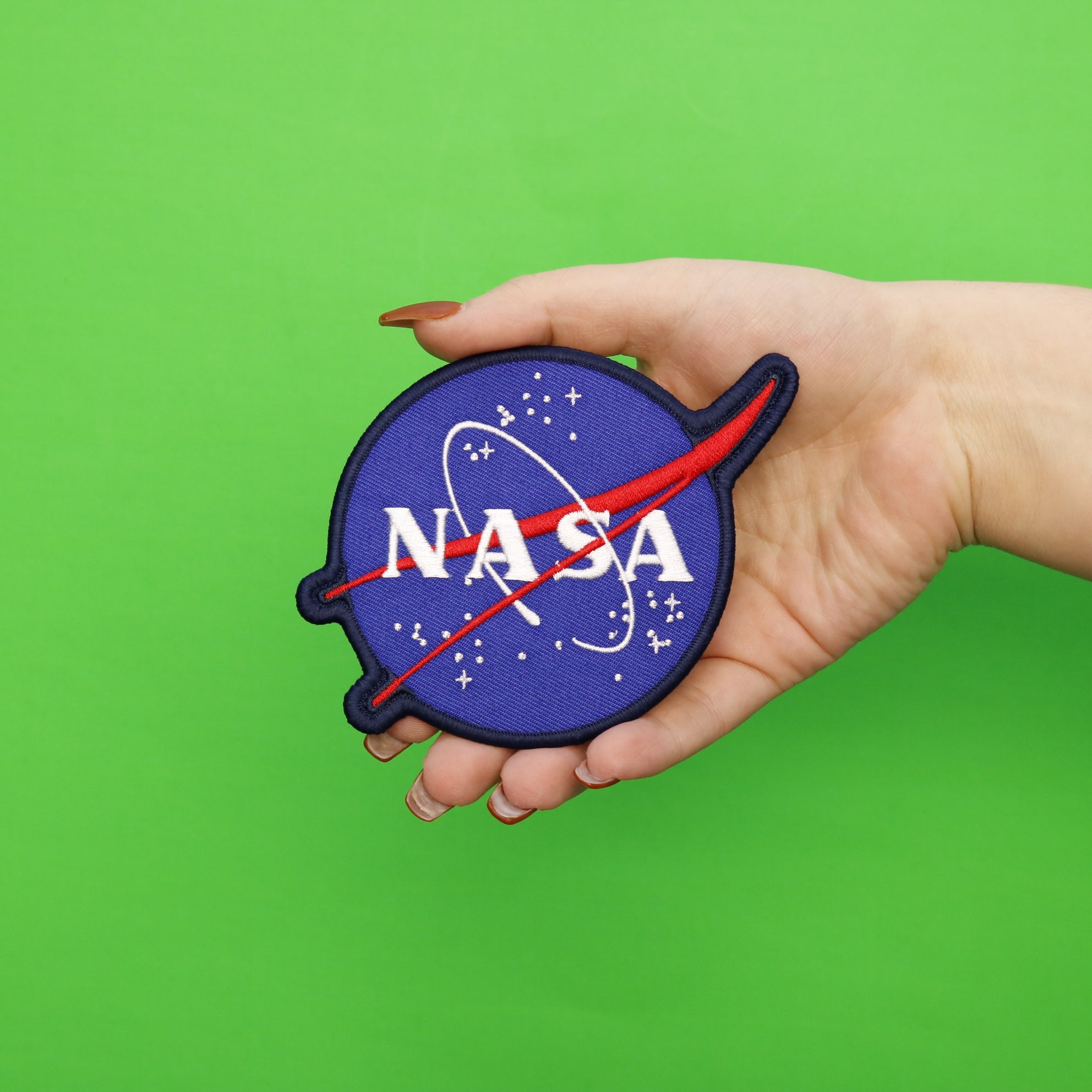 NASA Blue Logo Embroidered Iron On Patch