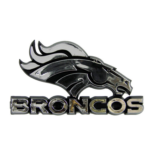 Denver Broncos Car 3D Chrome Auto Emblem