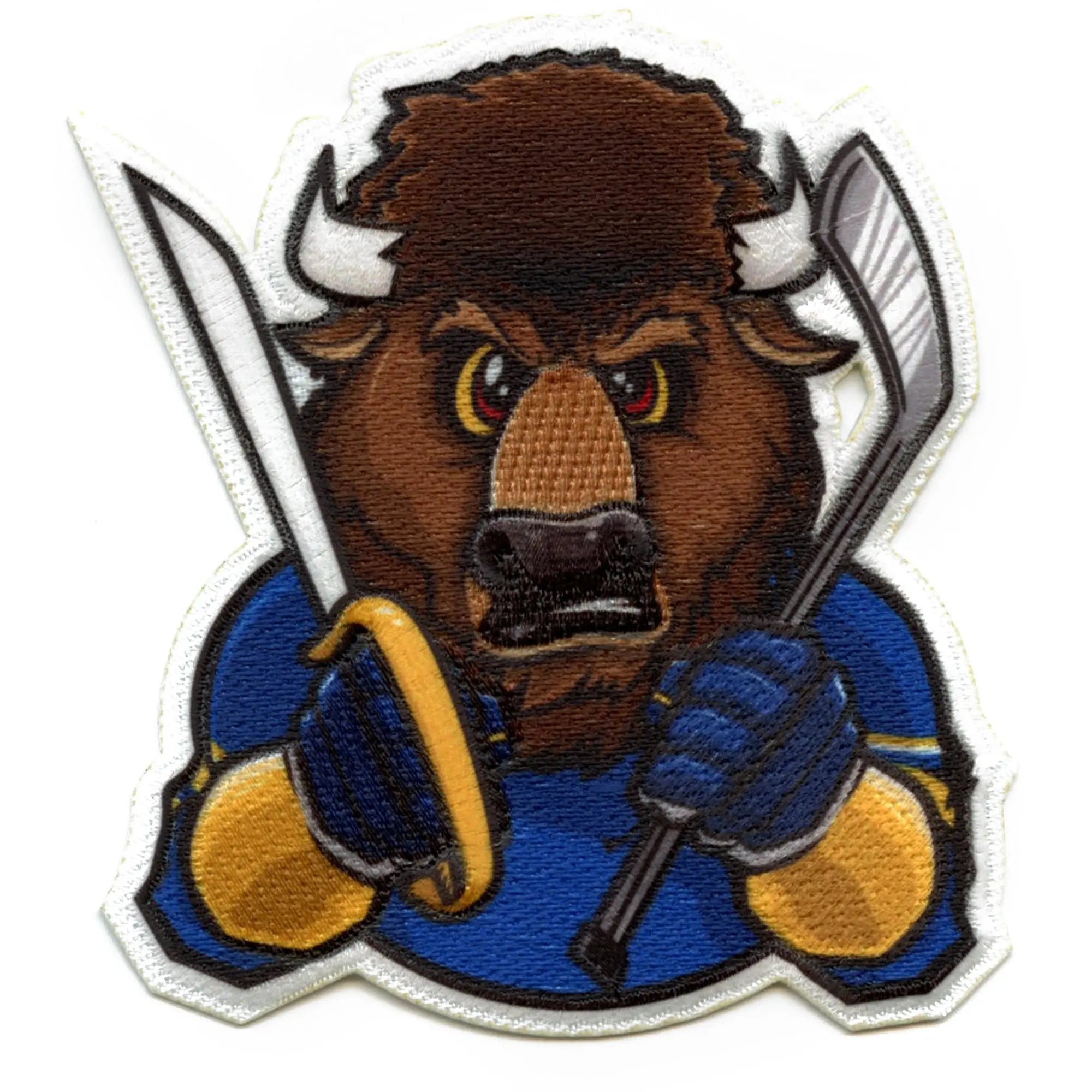 Buffalo New York Buffalo FotoPatch Mascot Hockey Parody Embroidery Iron On