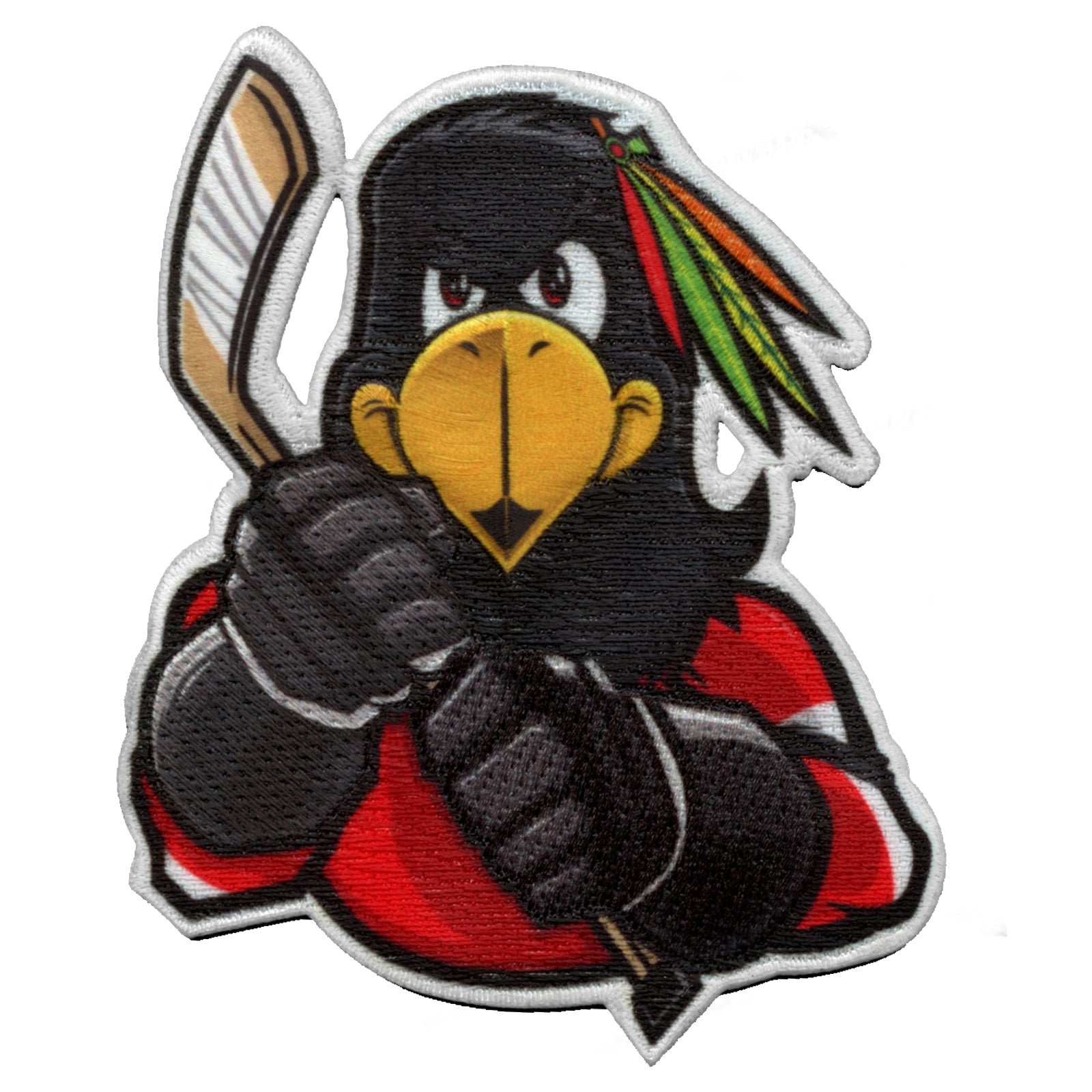 Chicago Illinois Hawk FotoPatch Mascot Hockey Parody Embroidered Iron On
