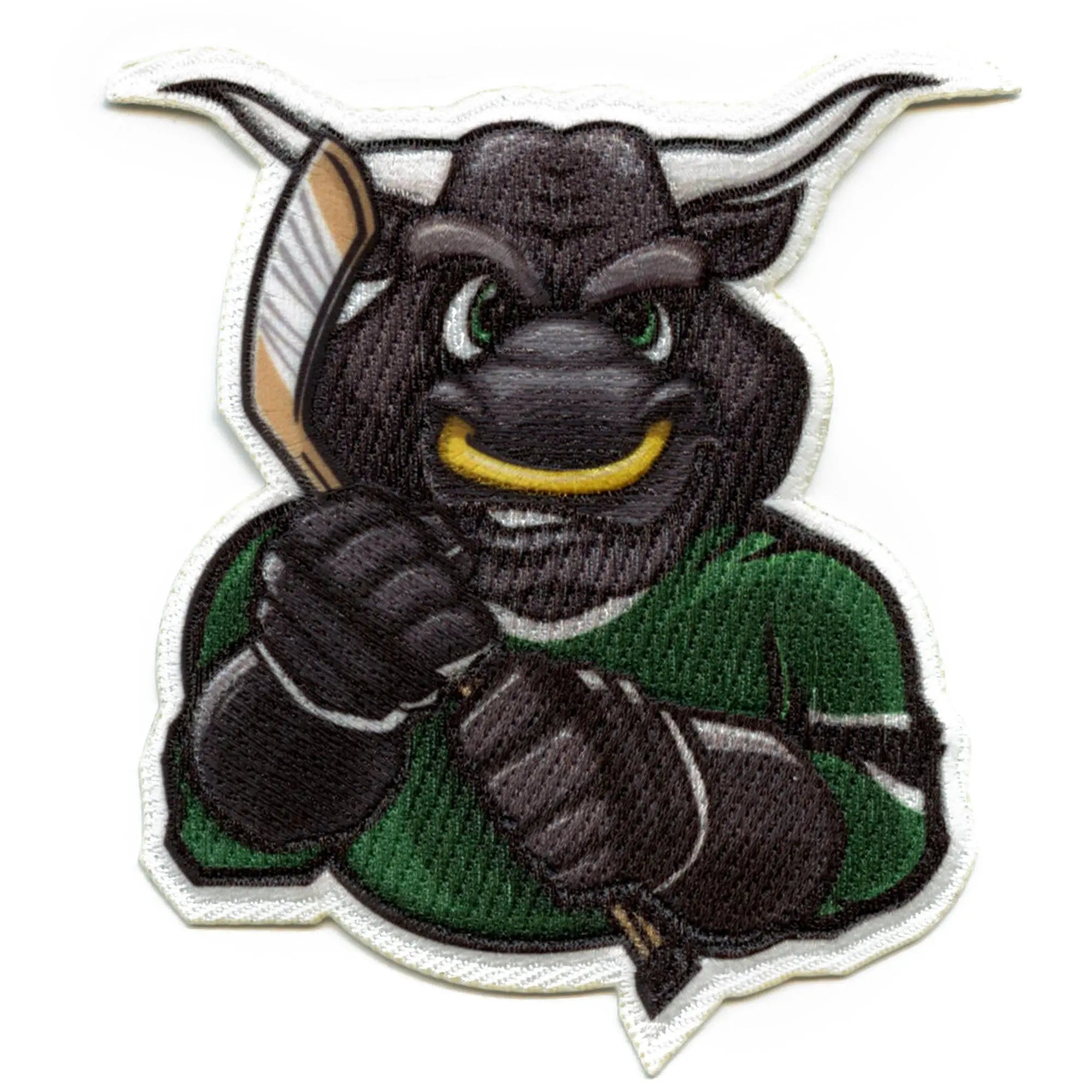 Dallas Texas Bull FotoPatch Mascot Hockey Parody Embroidery Iron On
