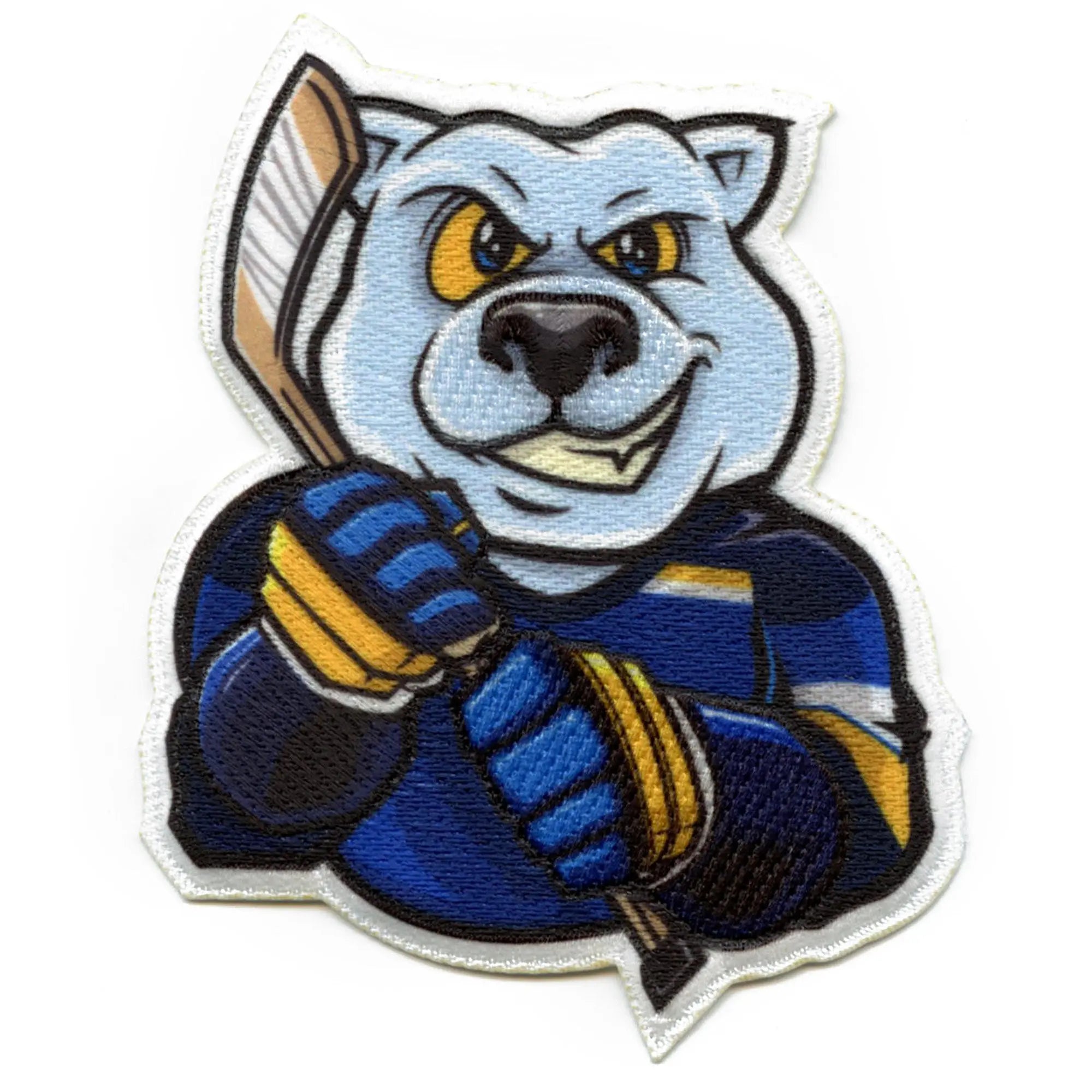 St. Louis Missouri Blue Bear FotoPatch Mascot Hockey Parody Embroidered Iron On