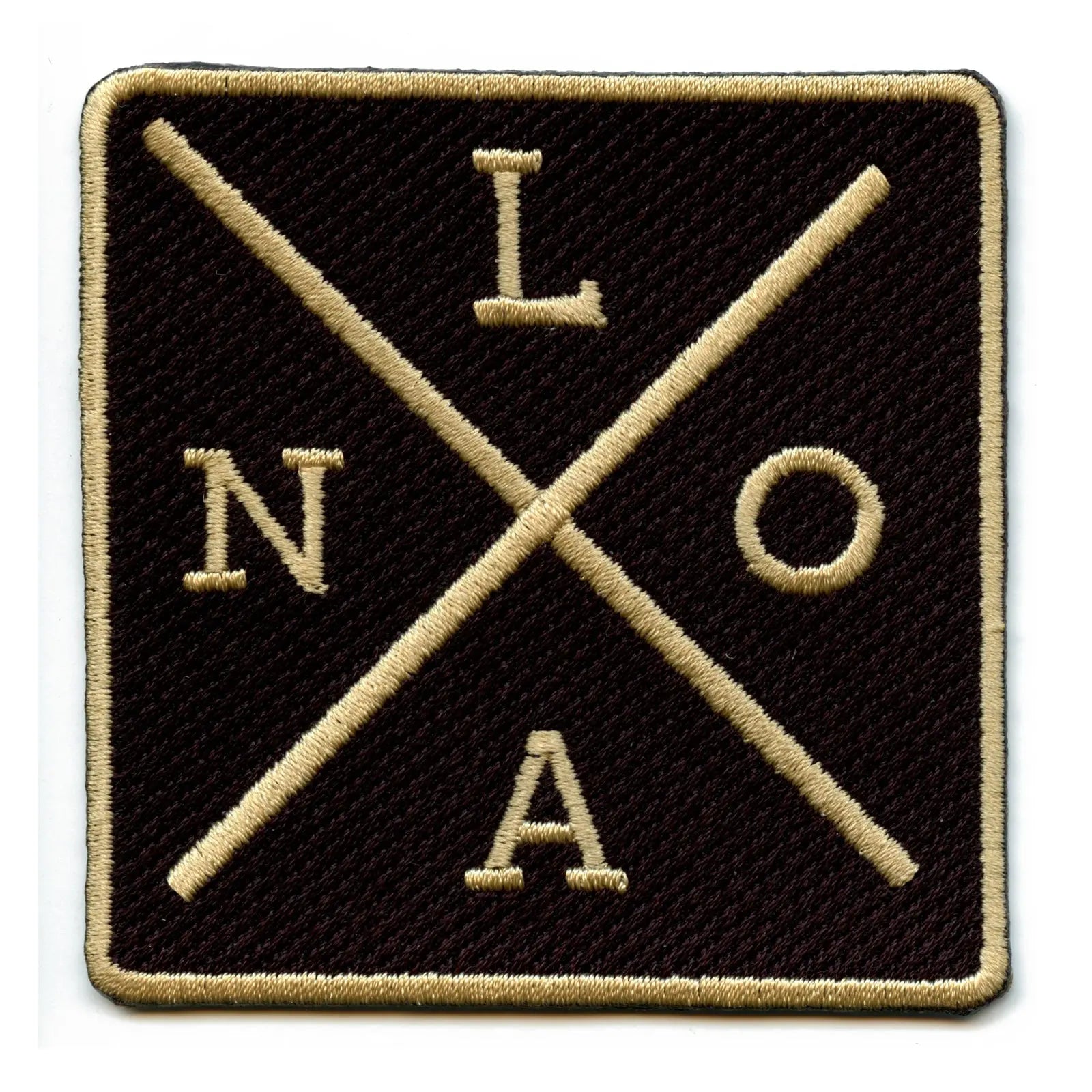 New Orleans Louisiana NOLA Cross Logo Embroidered Iron On Patch