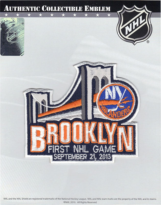 New York Islanders Brooklyn Barclay Center First NHL Game Jersey Patch 'September 21, 2013'