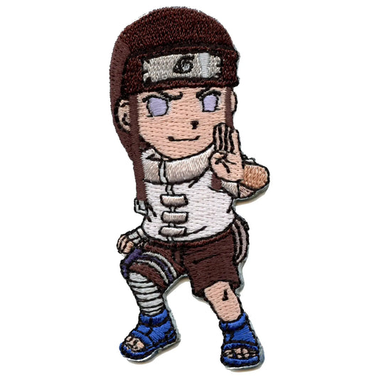 Naruto Anime Chibi Neji Embroidered Iron On Patch