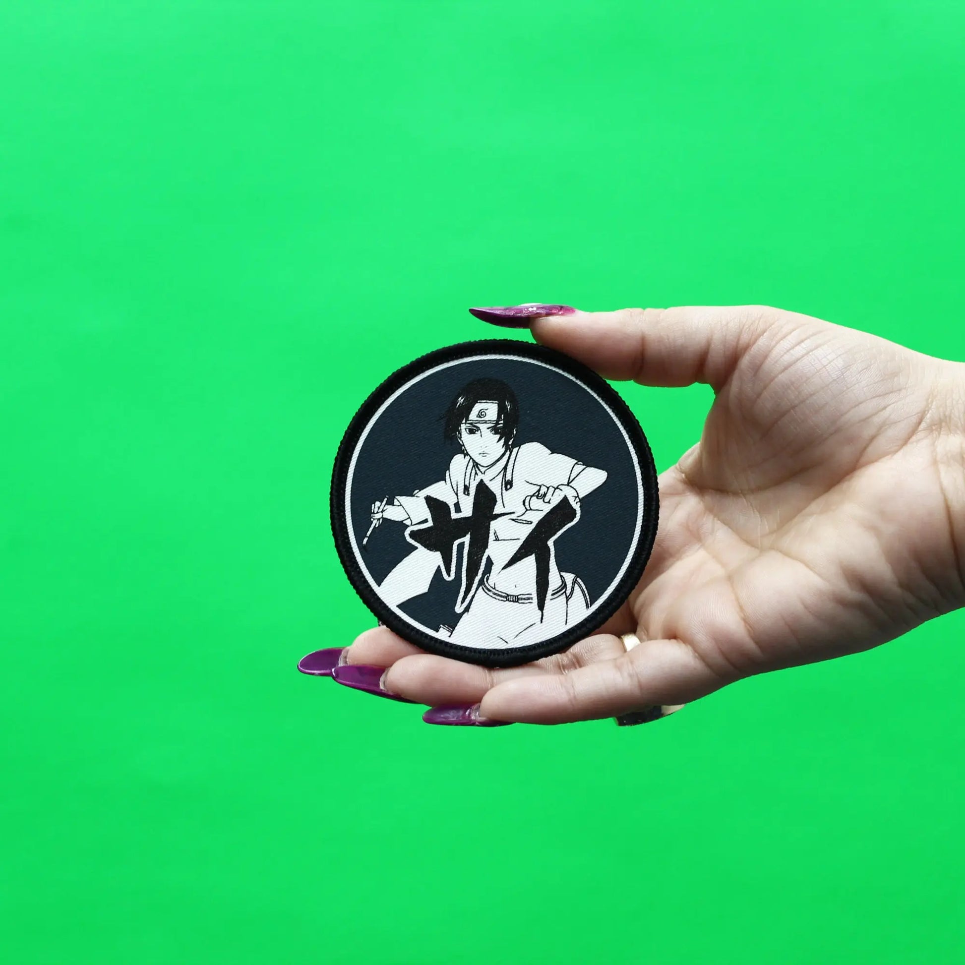 Naruto Sai Patch Round Portrait Sublimated Iron On