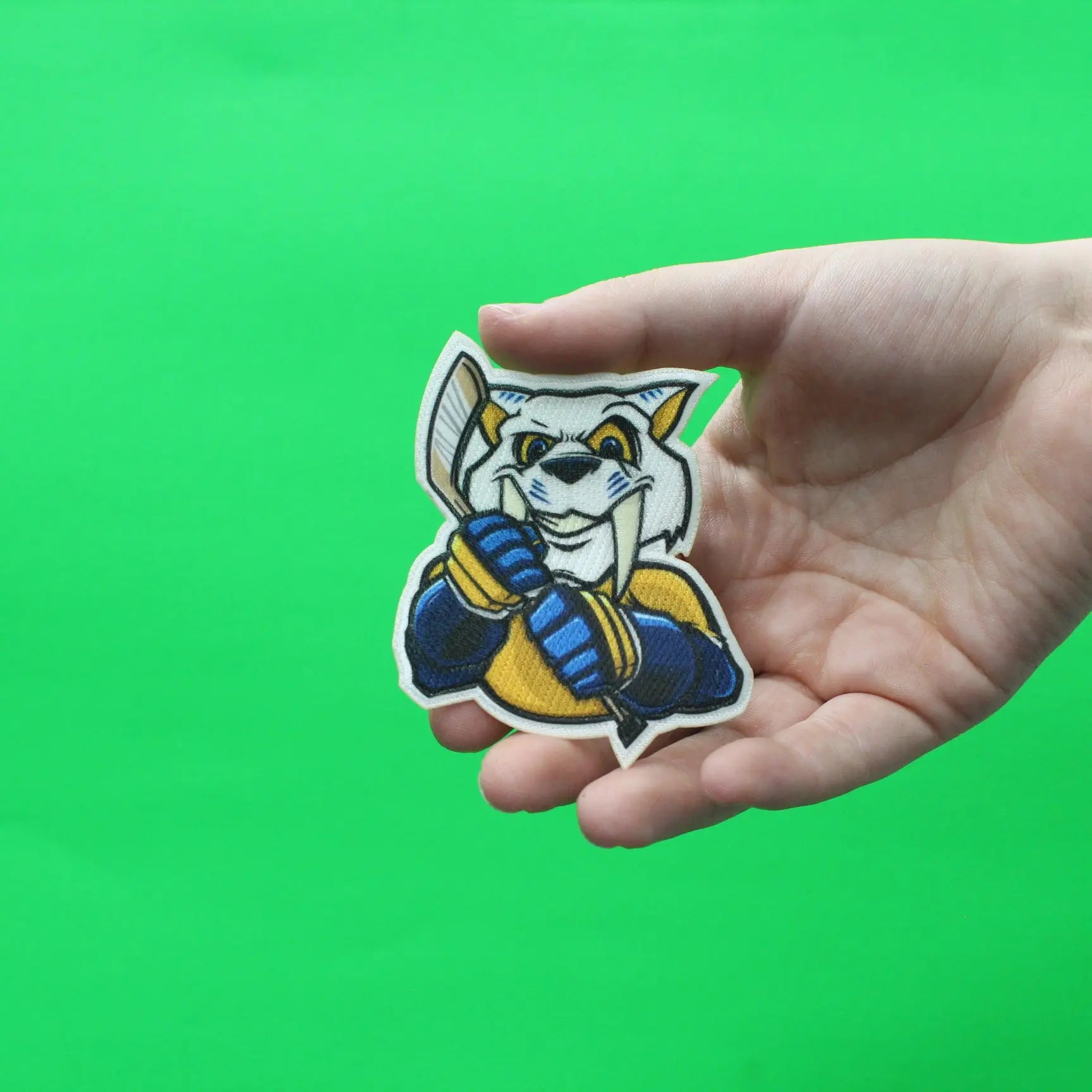 Nashville Tennessee Sabretooth Tiger FotoPatch Mascot Hockey Parody Embroidered Iron On