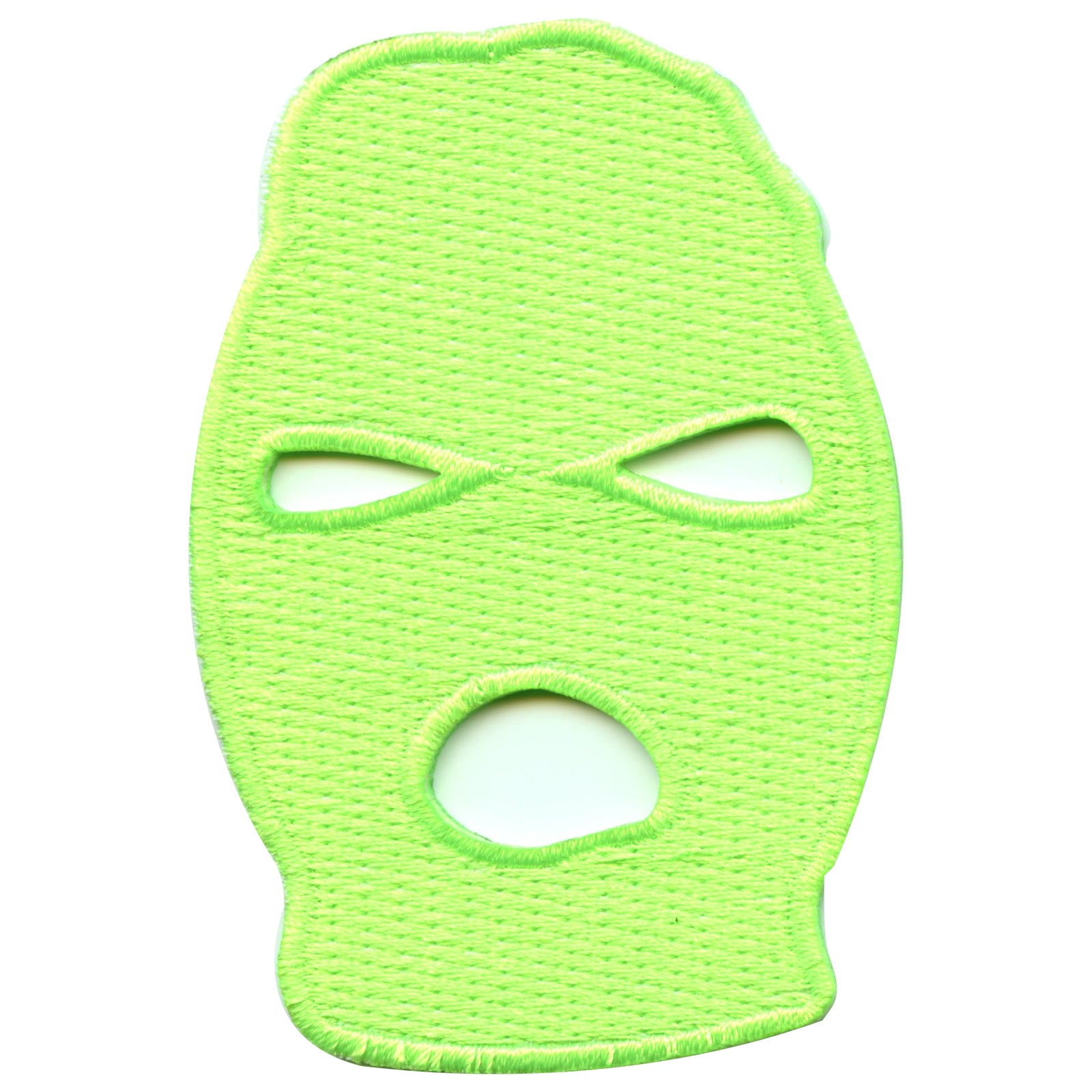 Neon Green Jackboys Ski Mask Embroidered Iron On Patch