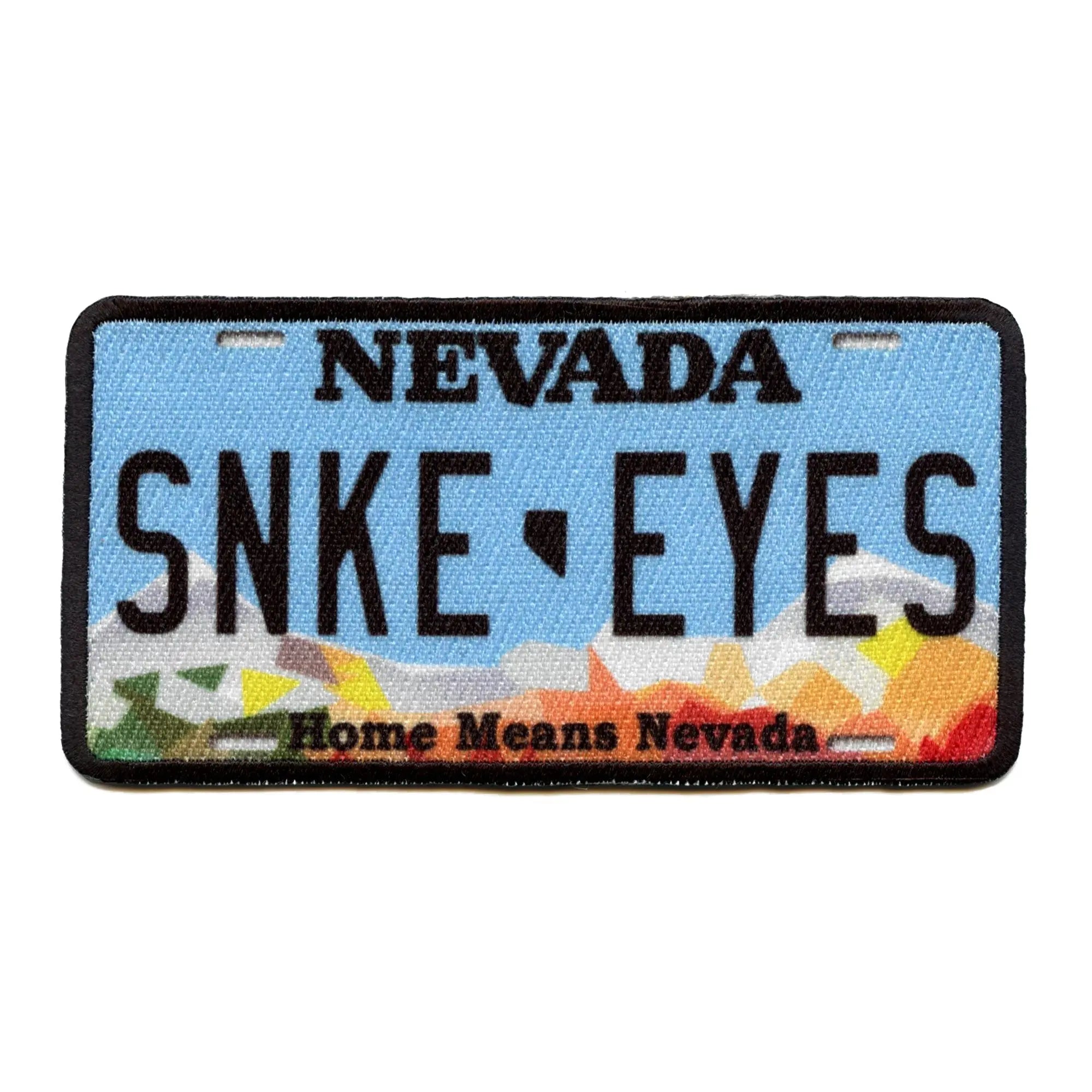 Nevada License Plate Patch Snake Eyes Home Embroidered Iron On
