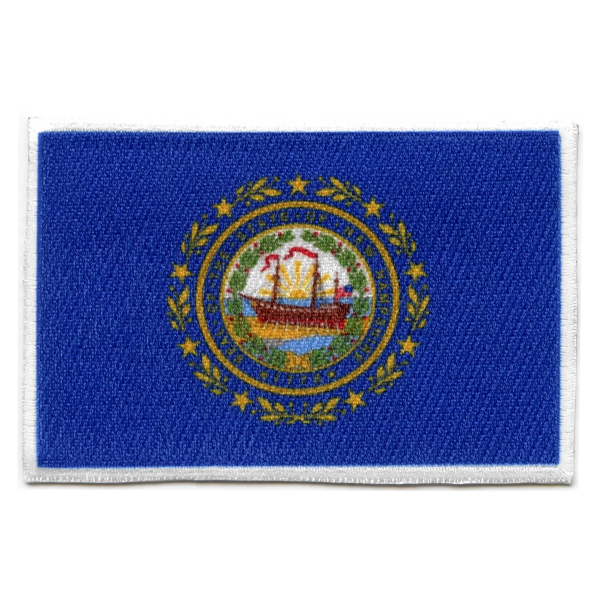 New Hampshire Patch State Flag Embroidered Iron On