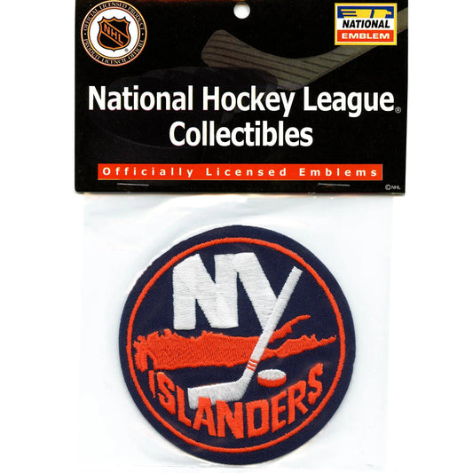 New York Islanders Round Team Logo Embroidered Patch (Blue Backing)