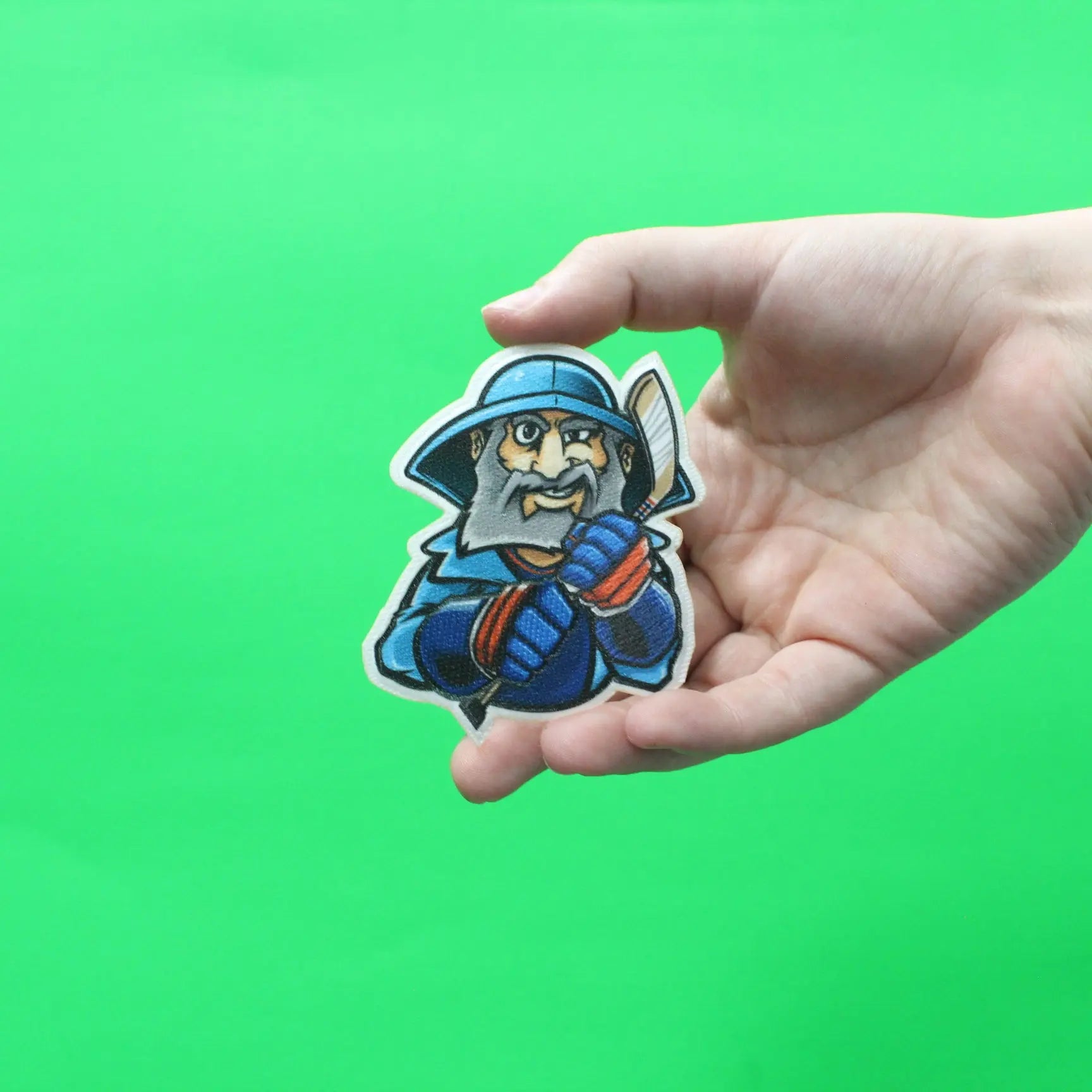 New York Raincoat Man FotoPatch Mascot Hockey Parody Embroidery Iron On