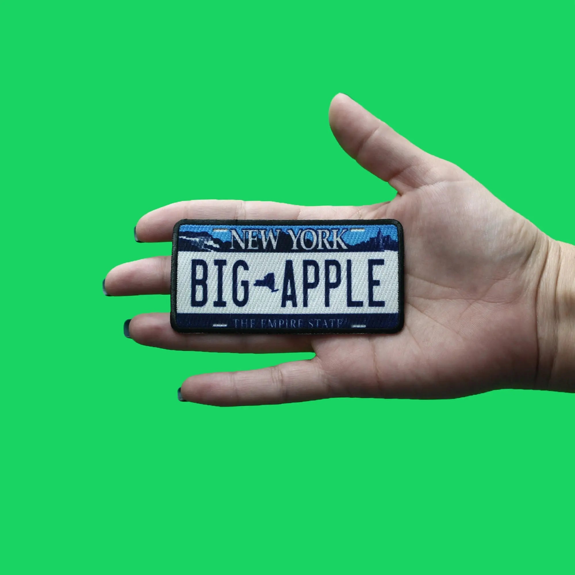 New York License Plate Patch Empire State Embroidered Iron On