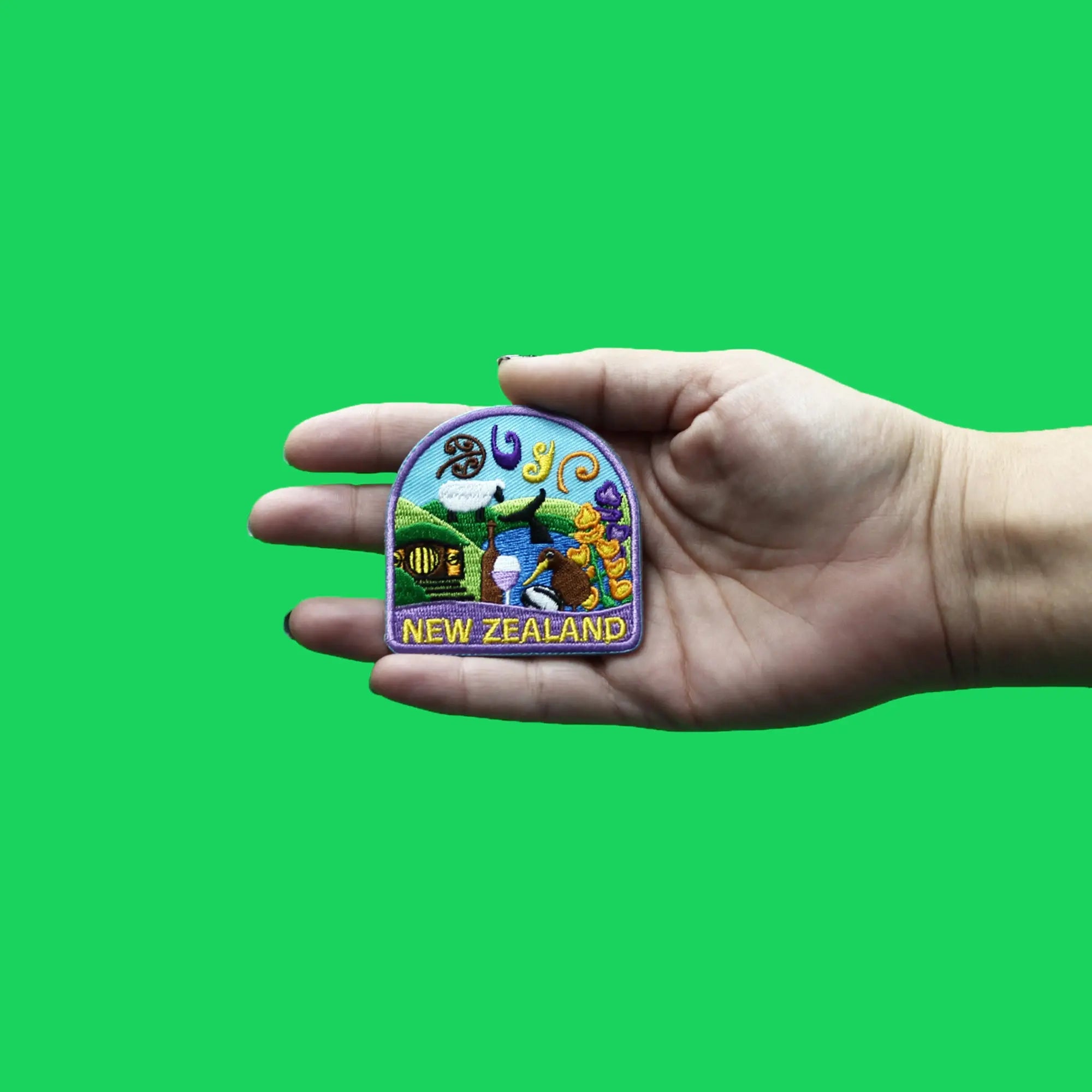 New Zealand World Showcase Patch Shield Embroidered Iron On