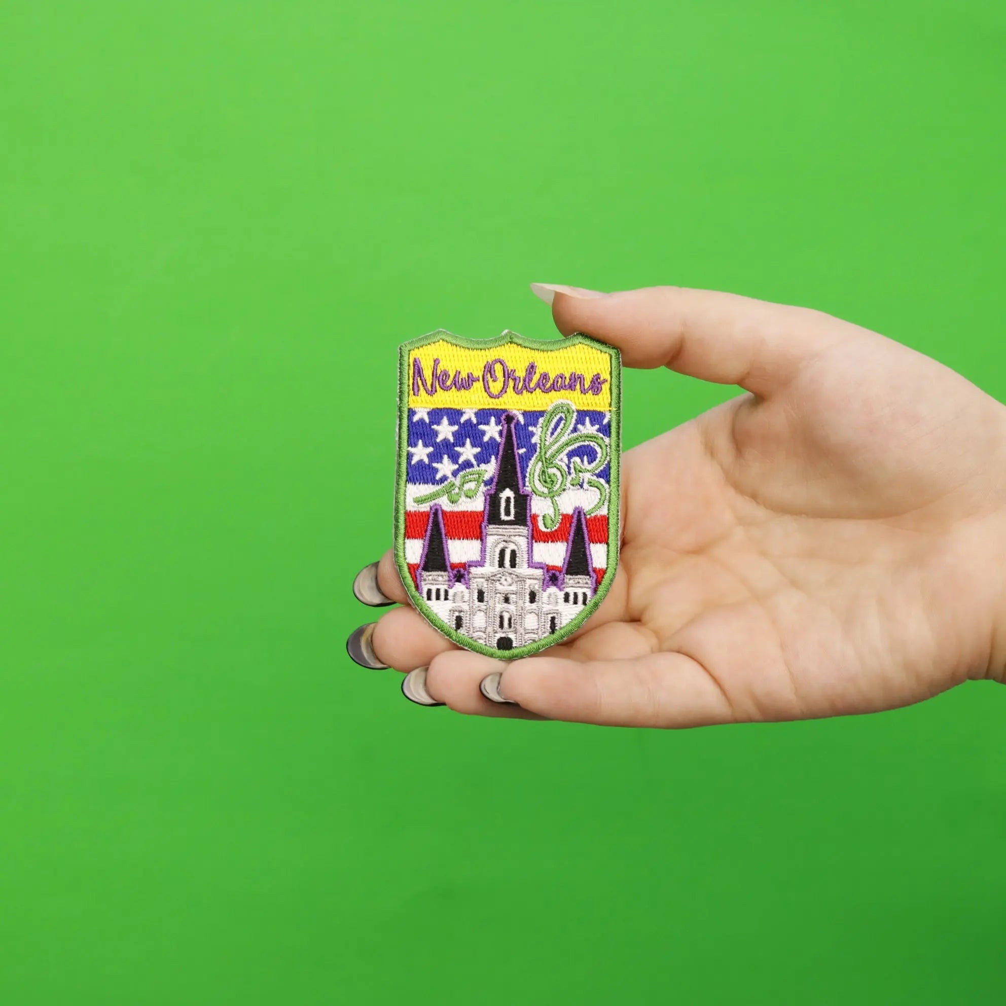 New Orleans USA Shield Iron On Embroidered Patch