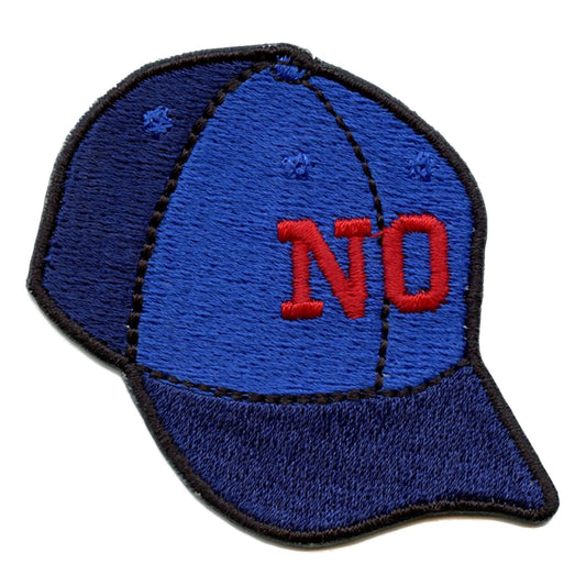 No Cap Patch Hat Emoji Embroidered Iron On