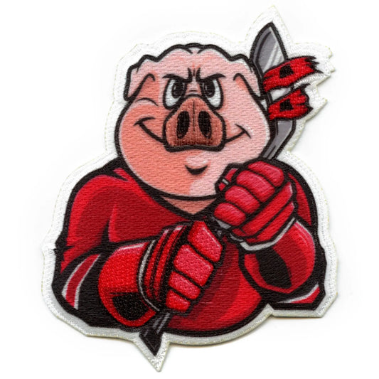North Carolina Pig FotoPatch Mascot Hockey Parody Embroidery Iron On