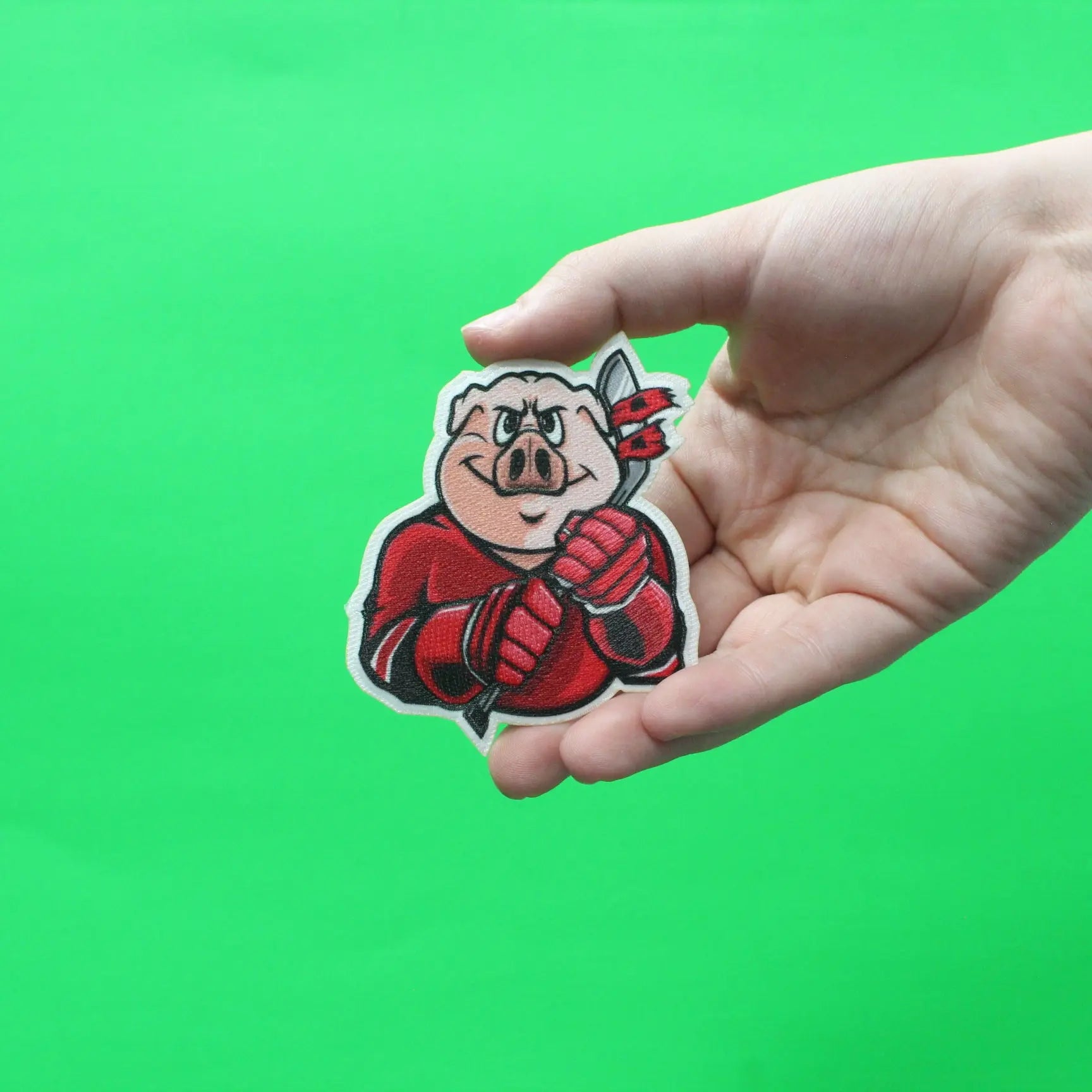 North Carolina Pig FotoPatch Mascot Hockey Parody Embroidery Iron On