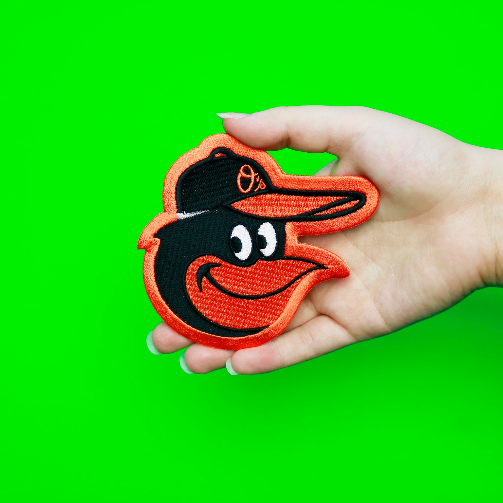 Baltimore Orioles Cartoon Bird Hat Logo Patch