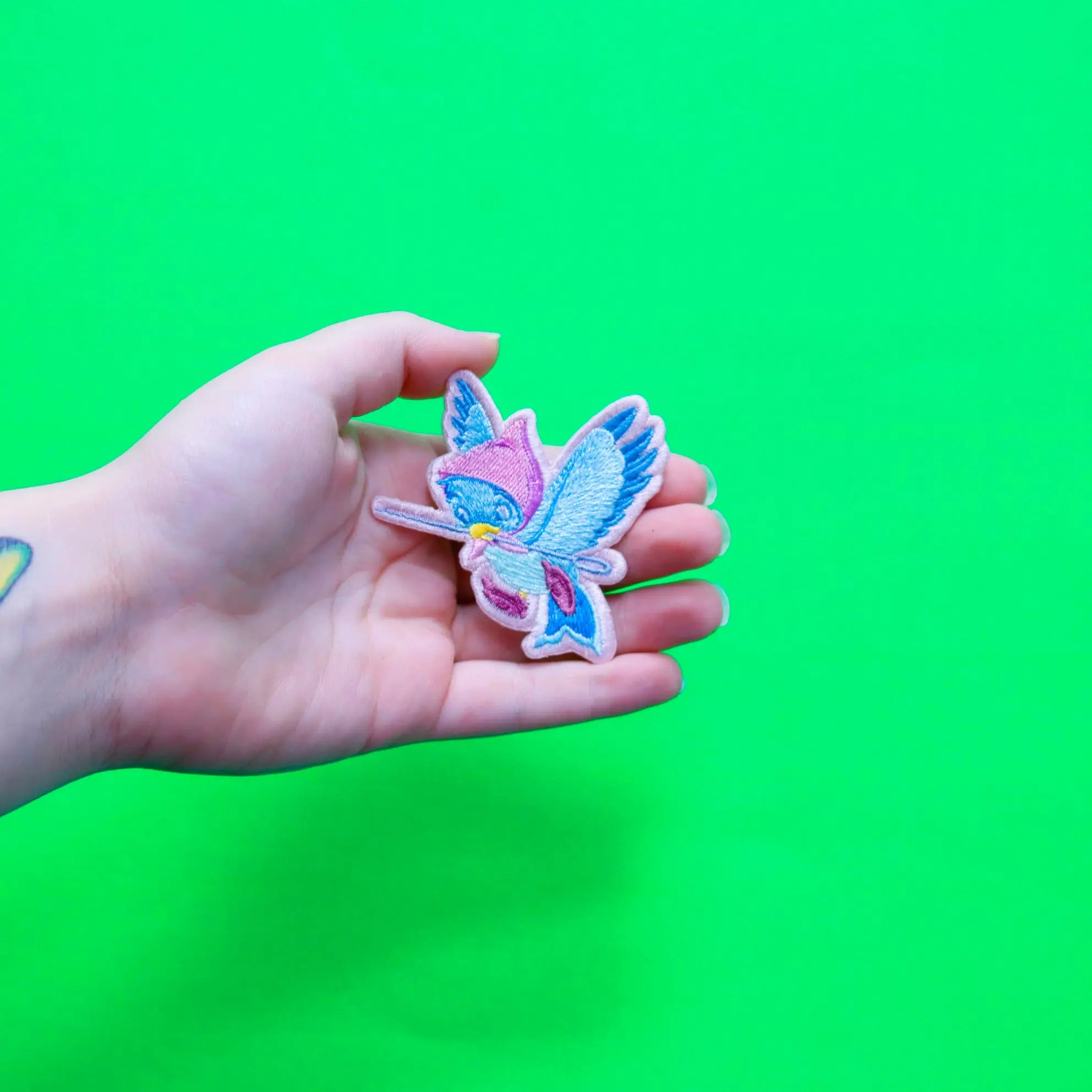 Official Cinderella Bird With Needle Embroidered Iron On Applique Patch