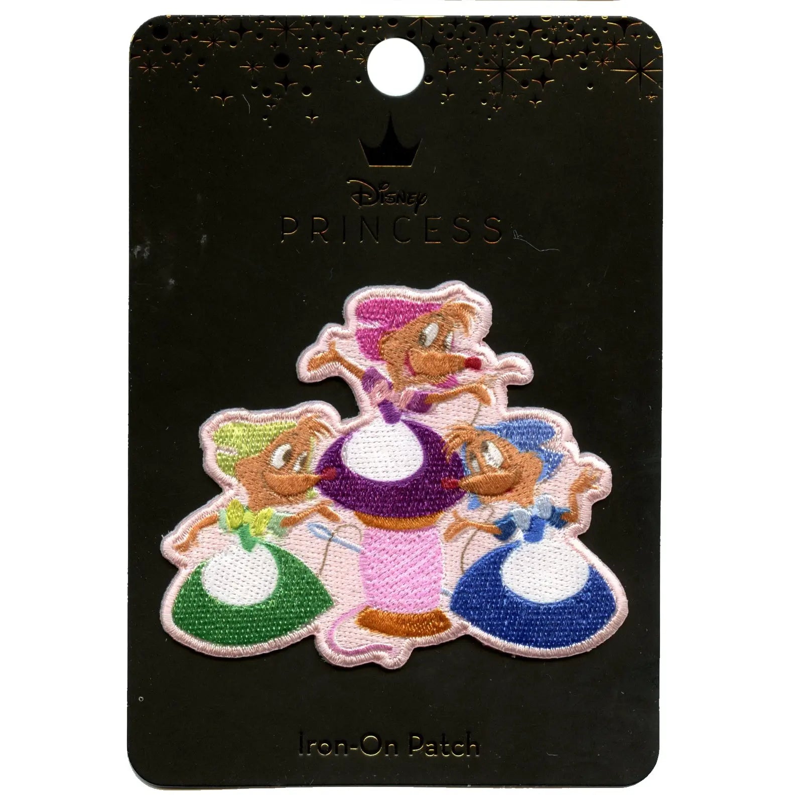 Official Cinderella Mary, Suzy, and Perla On Spool Embroidered Iron On Applique Patch
