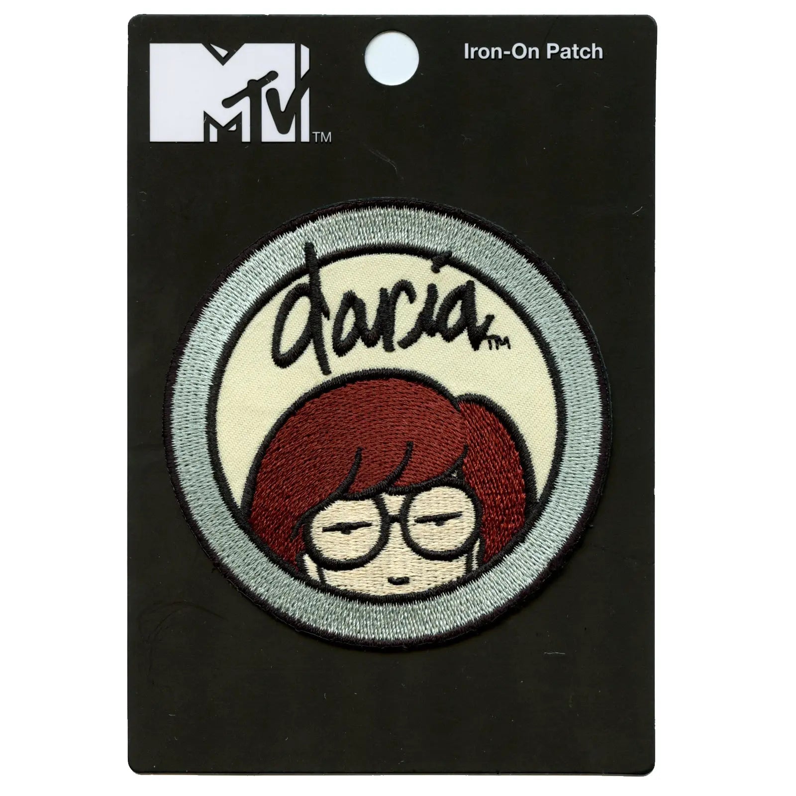 Official Daria Round Logo Embroidered Iron On Patch