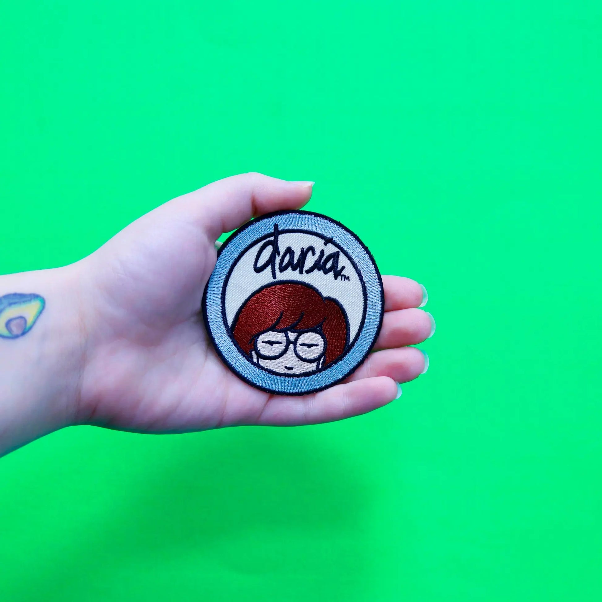 Official Daria Round Logo Embroidered Iron On Patch