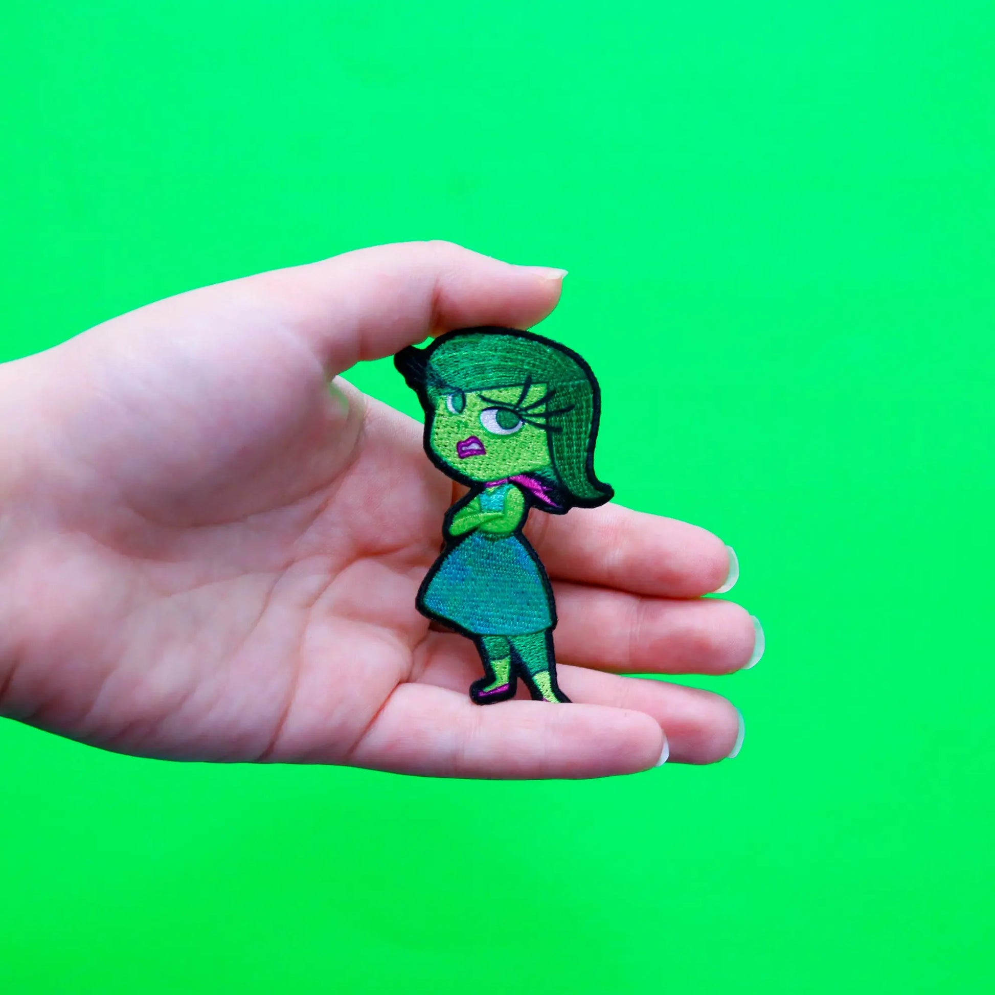Official Disney's Inside Out Disgust Embroidered Iron On Applique Patch
