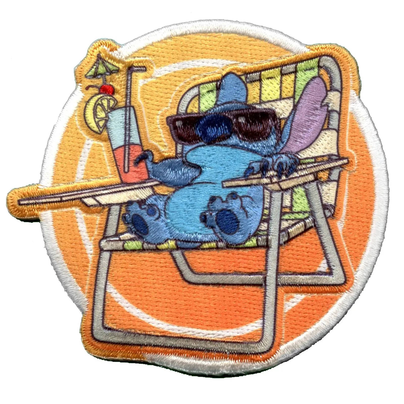 Official Lilo And Stitch: Stitch Chilling Embroidered Iron On Applique Patch
