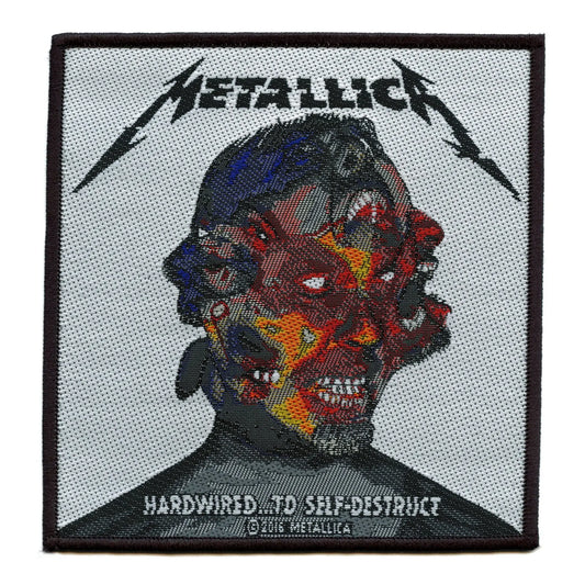 Official Metallica Patch Hardwired Three Faces Woven Sew On