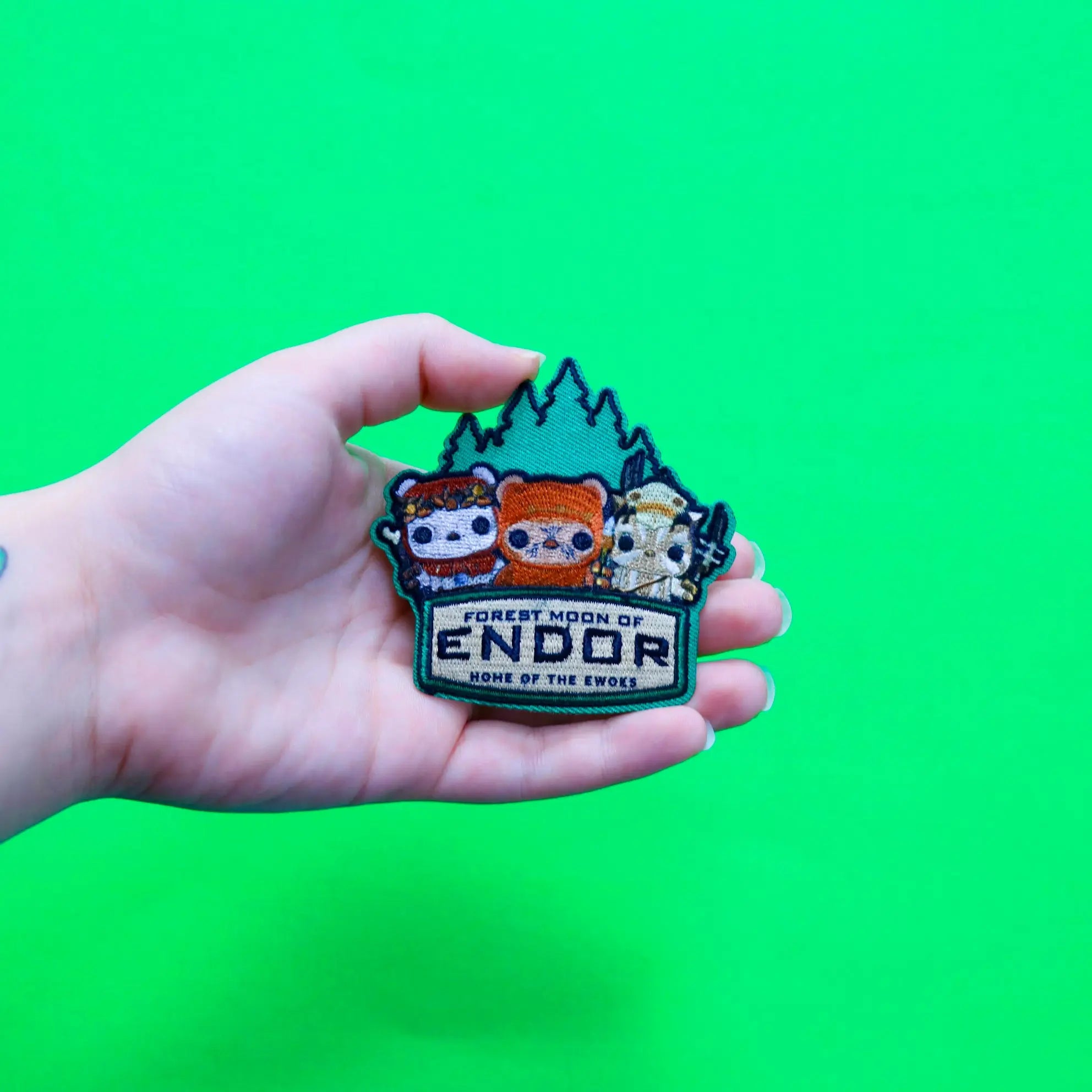 Official Star Wars POP "Forest Moon Of Endor" Embroidered Iron On Applique Patch