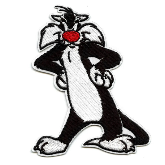 Official Sylvester the Cat Classic Pose Hands on Hips Embroidered Iron On Patch