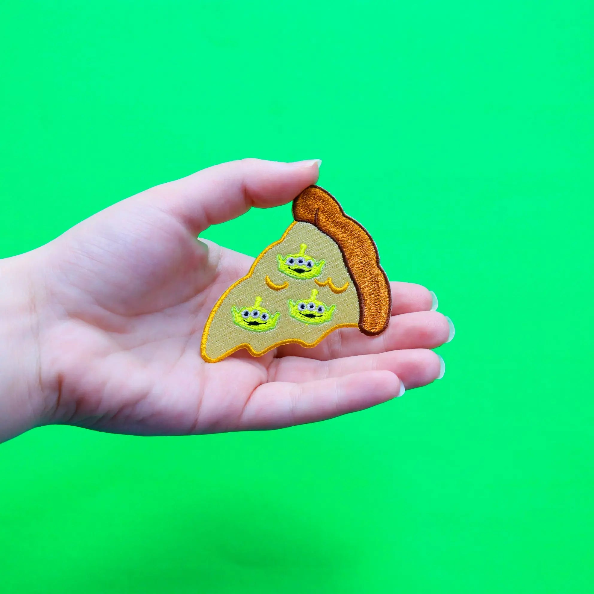 Official Toy Story: Pizza With Alien Toppings Embroidered Iron On Applique Patch